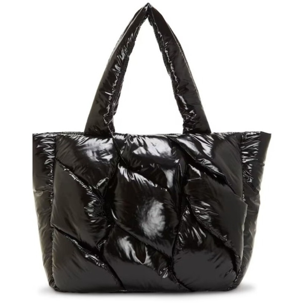 Vince Camuto Puffy Nylon Woven Dayah Tote Noir Bag A549772